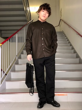 「GEAR3（ギアスリー）のアイテム」を使った、さとすけさん（メンズ・163cm）の冬コーディネート