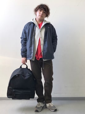 「WILD THINGS（ワイルドシングス）のアイテム（バッグ）」を使った、さとすけさん（メンズ・163cm）の秋コーディネート