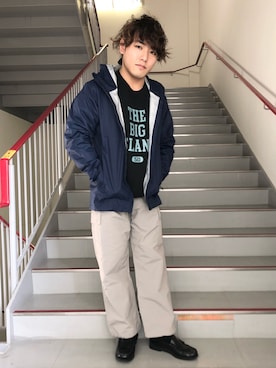 「BASS（バス）のアイテム」を使った、さとすけさん（メンズ・164cm）の冬コーディネート