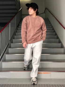 「WOOLRICH（ウールリッチ）のアイテム」を使った、さとすけさん（メンズ・163cm）の冬コーディネート