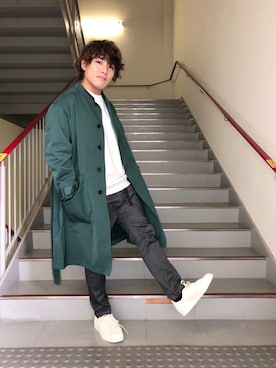 「Dickies（ディッキーズ）のアイテム（その他）」を使った、さとすけさん（メンズ・164cm）の冬コーディネート