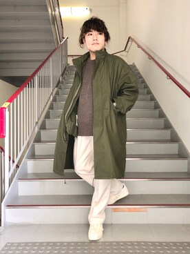「URBAN RESEARCH DOORS」｜「アイテム（モッズコート）」を使った、さとすけさん（メンズ・164cm）の冬コーディネート