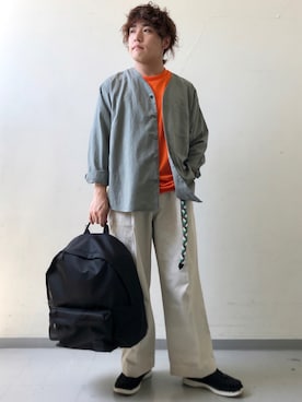 「WILD THINGS（ワイルドシングス）のアイテム（バッグ）」を使った、さとすけさん（メンズ・163cm）の夏コーディネート