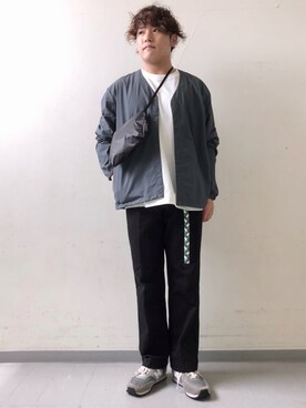 「BURLAP OUTFITTER（バーラップアウトフィッター）のアイテム（ブルゾン）」を使った、さとすけさん（メンズ・163cm）の夏コーディネート