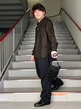 「BASS（バス）のアイテム」を使った、さとすけさん（メンズ・163cm）の冬コーディネート