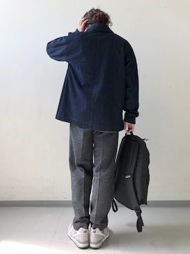 「patagonia」｜「アイテム（デニムジャケット）」を使った、さとすけさん（メンズ・163cm）の秋コーディネート