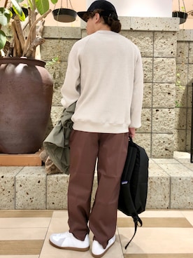 「WOOLRICH（ウールリッチ）のアイテム（帽子）」を使った、さとすけさん（メンズ・163cm）の秋コーディネート