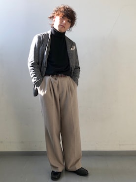 「FORK&SPOON」｜「アイテム（スーツジャケット）」を使った、さとすけさん（メンズ・163cm）の冬コーディネート