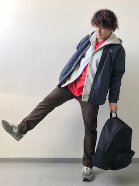 「WILD THINGS（ワイルドシングス）のアイテム（バッグ）」を使った、さとすけさん（メンズ・163cm）の秋コーディネート