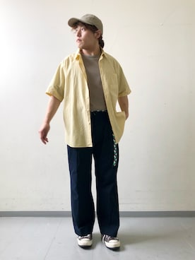 「FORK&SPOON（フォークアンドスプーン）のアイテム（帽子）」を使った、さとすけさん（メンズ・163cm）の夏コーディネート
