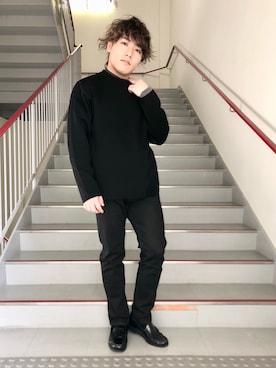 「BASS（バス）のアイテム」を使った、さとすけさん（メンズ・163cm）の冬コーディネート