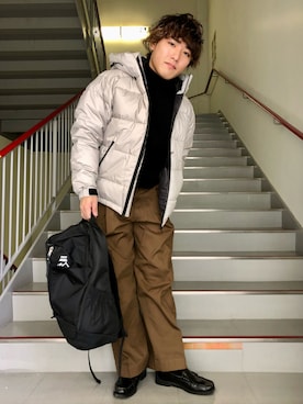 「BASS（バス）のアイテム」を使った、さとすけさん（メンズ・163cm）の冬コーディネート