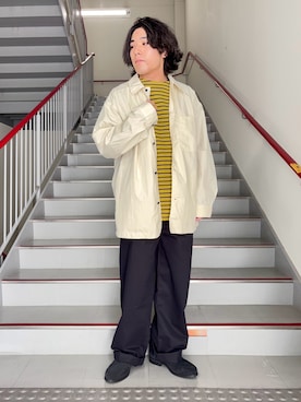 「FORK&SPOON（フォークアンドスプーン）のアイテム（シャツ/ブラウス）」を使った、さとすけさん（メンズ・163cm）の秋コーディネート