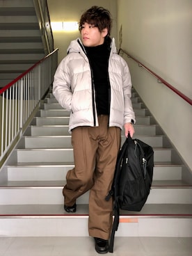 「BASS（バス）のアイテム」を使った、さとすけさん（メンズ・163cm）の冬コーディネート