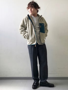 「PENDLETON（ペンドルトン）のアイテム（その他パンツ）」を使った、さとすけさん（メンズ・163cm）の秋コーディネート