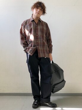 「WILD THINGS（ワイルドシングス）のアイテム（バッグ）」を使った、さとすけさん（メンズ・163cm）の秋コーディネート