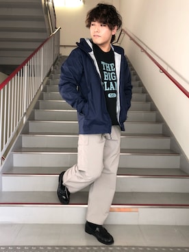 「BASS（バス）のアイテム」を使った、さとすけさん（メンズ・164cm）の冬コーディネート