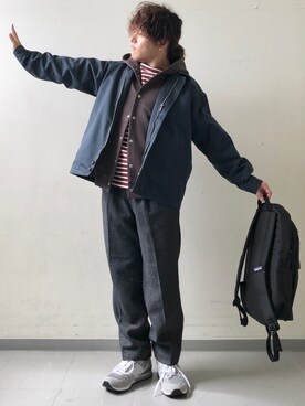 「PENDLETON（ペンドルトン）のアイテム（パンツ）」を使った、さとすけさん（メンズ・163cm）の秋コーディネート