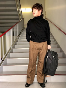 「BASS（バス）のアイテム」を使った、さとすけさん（メンズ・163cm）の冬コーディネート