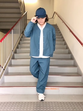 「BURLAP OUTFITTER」｜「アイテム（ノーカラージャケット）」を使った、さとすけさん（メンズ・164cm）の春コーディネート
