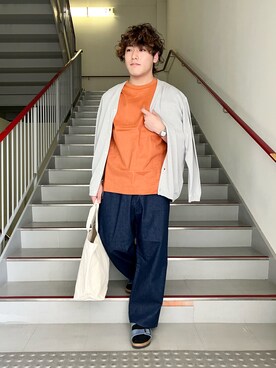 「FRUIT OF THE LOOM（フルーツオブザルーム）のアイテム（バッグ）」を使った、さとすけさん（メンズ・164cm）の夏コーディネート