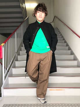 「URBAN RESEARCH DOORS」｜「アイテム（モッズコート）」を使った、さとすけさん（メンズ・164cm）の冬コーディネート