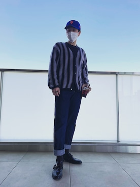 「LMCのアイテム（トップス）」を使った、keitoさん（メンズ・178cm）の春コーディネート