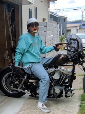 「バイク」｜アメイキさん（メンズ・177cm）の秋コーディネート