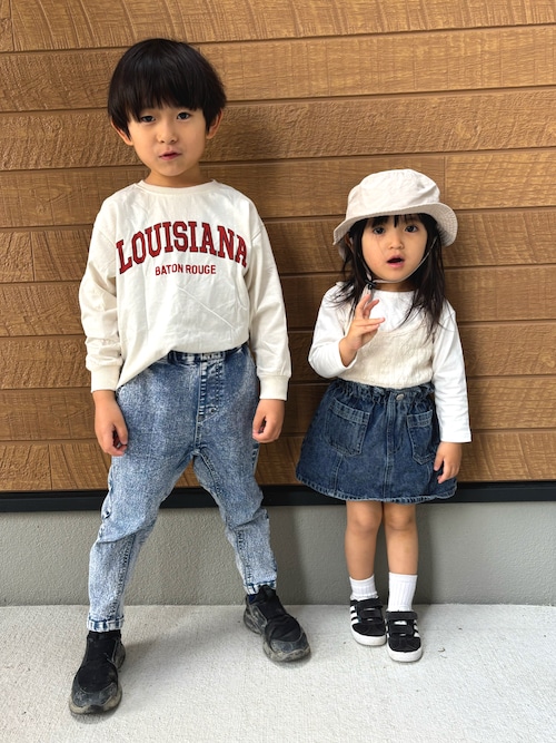 ウエストフリル デニムスカート（デニムスカート）｜devirock