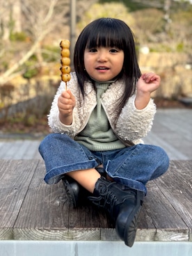 「devirock（デビロック）のアイテム」を使った、sakuto/itoさん（キッズ・90cm）の冬コーディネート