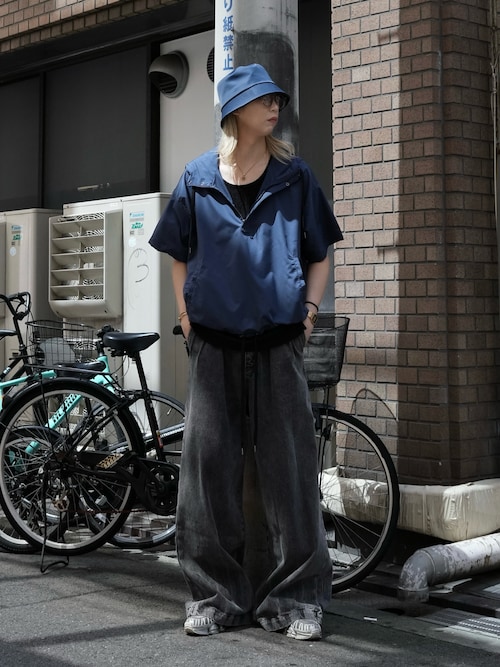 Deep brim nylon bucket hat/ディープブリムナイロンバケットハット