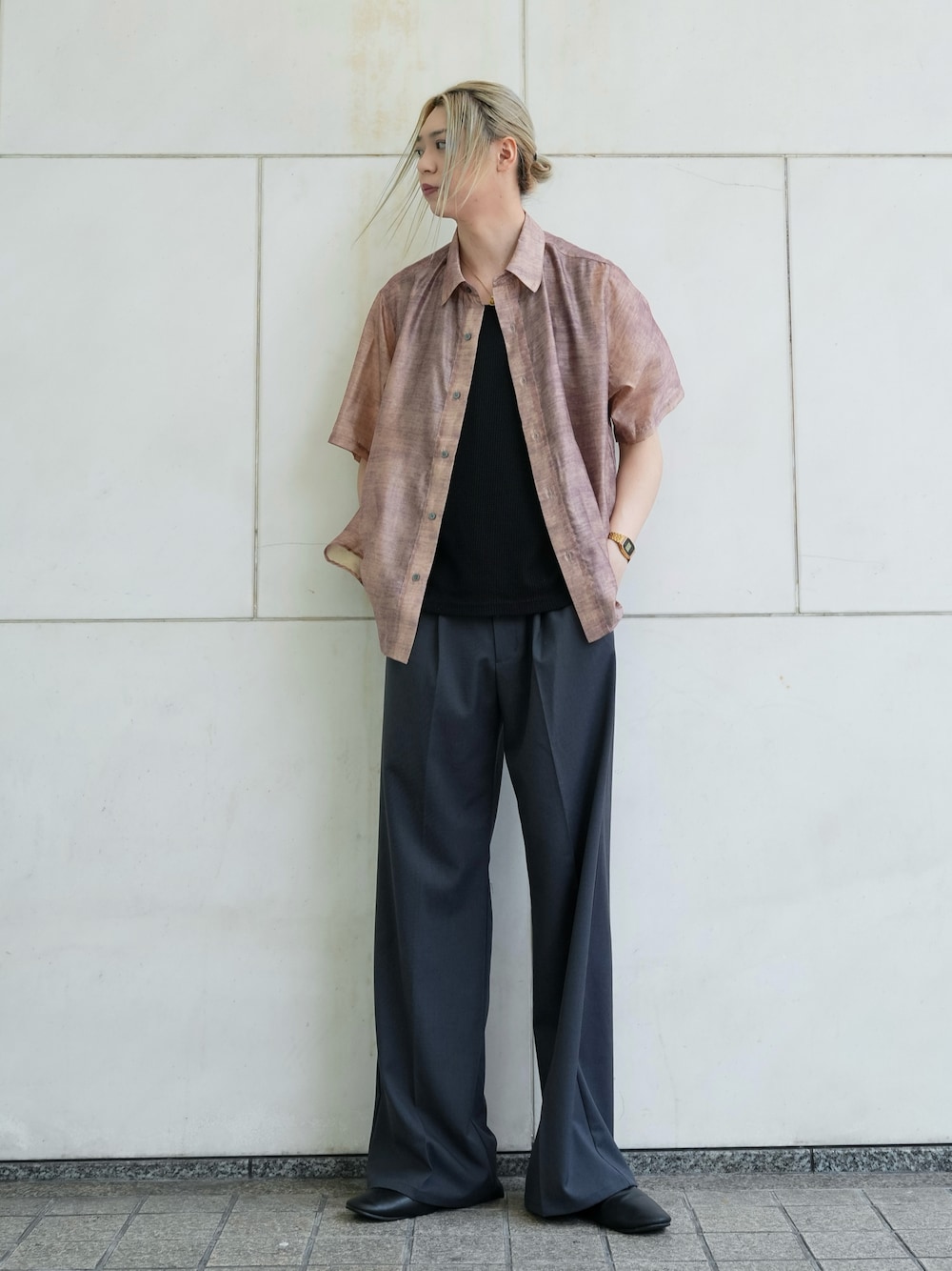 パンツ Wool mix semi baggy slacks パンツ Wool mix semi baggy slacks Wool mix semi baggy slacks