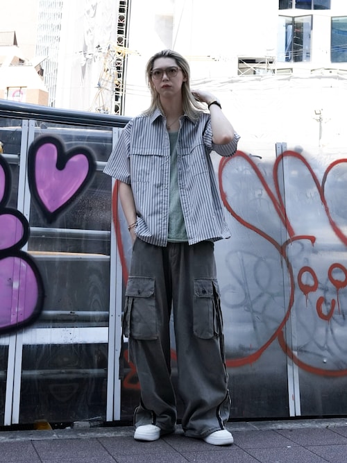 Denim parachute pants/デニムパラシュートパンツ