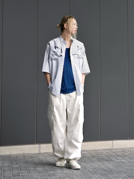 「アイテム（タンクトップ）」を使った、SEIさん（メンズ・183cm）の夏コーディネート