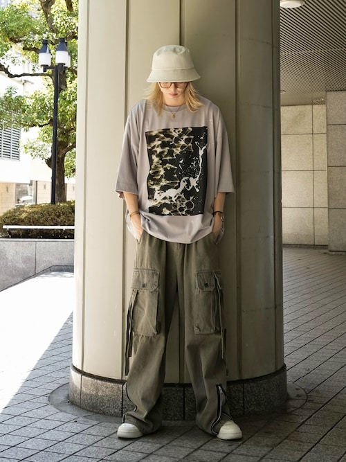 Deep brim nylon bucket hat/ディープブリムナイロンバケットハット