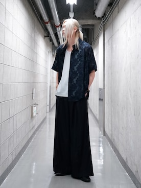 「CASPER JOHN（キャスパージョン）のアイテム（スラックス）」を使った、SEIさん（メンズ・183cm）の夏コーディネート