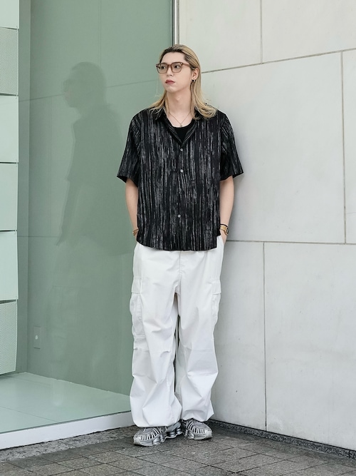 Various loose shirts -striped crepe- /バリアスルーズシャツ -楊柳-