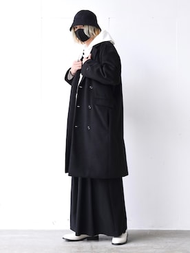 「CASPER JOHN（キャスパージョン）のアイテム（チェスターコート）」を使った、SEIさん（メンズ・183cm）の秋コーディネート