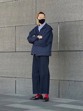 「ADAMASTE（アダマスト）のアイテム」を使った、SEIさん（メンズ・183cm）の春コーディネート