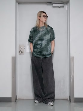 「CASPER JOHN（キャスパージョン）のアイテム（Tシャツ/カットソー）」を使った、SEIさん（メンズ・183cm）の夏コーディネート