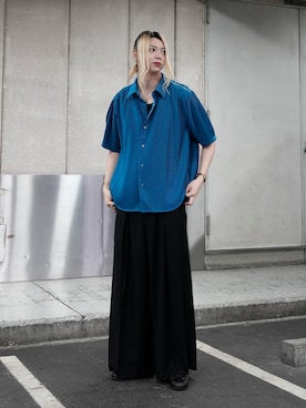 「CASPER JOHN（キャスパージョン）のアイテム（スラックス）」を使った、SEIさん（メンズ・183cm）の春コーディネート