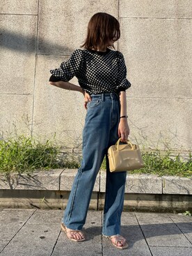 レトロミニフラワージャガードガーリープルオーバーを使った人気ファッションコーディネート Wear