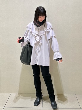 「PAPILLONNER（パピヨネ）のアイテム」を使った、おかじ(ま)さん（骨格ナチュラル・レディース・160cm）の冬コーディネート
