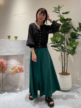 「ごきげんウィーク」｜「アイテム（スカート）」を使った、おかじ(ま)さん（レディース・160cm）の春コーディネート