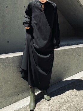 「スタミキ」｜「アイテム（ワンピース/ドレス）」を使った、MKさん（レディース・163cm）の秋コーディネート