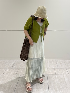 「Lattice（Lattice）のアイテム（帽子）」を使った、wakanaさん（レディース・153cm）の夏コーディネート