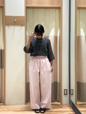 「Samansa Mos2 blue（サマンサモスモスブルー）のアイテム（ニット/セーター）」を使った、まりちゃんさん（レディース・156cm）の春コーディネート