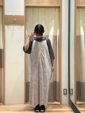 「Samansa Mos2 blue（サマンサモスモスブルー）のアイテム（ワンピース/ドレス）」を使った、まりちゃんさん（レディース・156cm）の春コーディネート