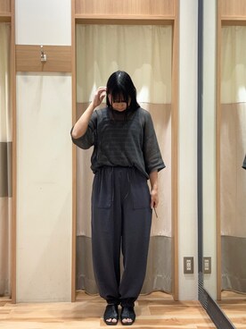 「Samansa Mos2 blue（サマンサモスモスブルー）のアイテム（ニット/セーター）」を使った、まりちゃんさん（レディース・156cm）の春コーディネート