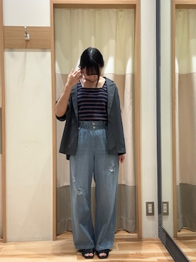 「Samansa Mos2 blue（サマンサモスモスブルー）のアイテム」を使った、まりちゃんさん（レディース・156cm）の春コーディネート